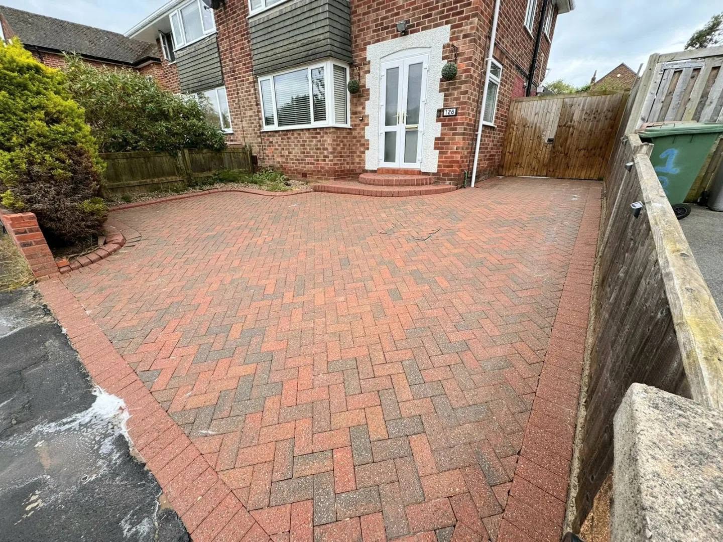 Driveway after professional cleaning by Total Gleam
