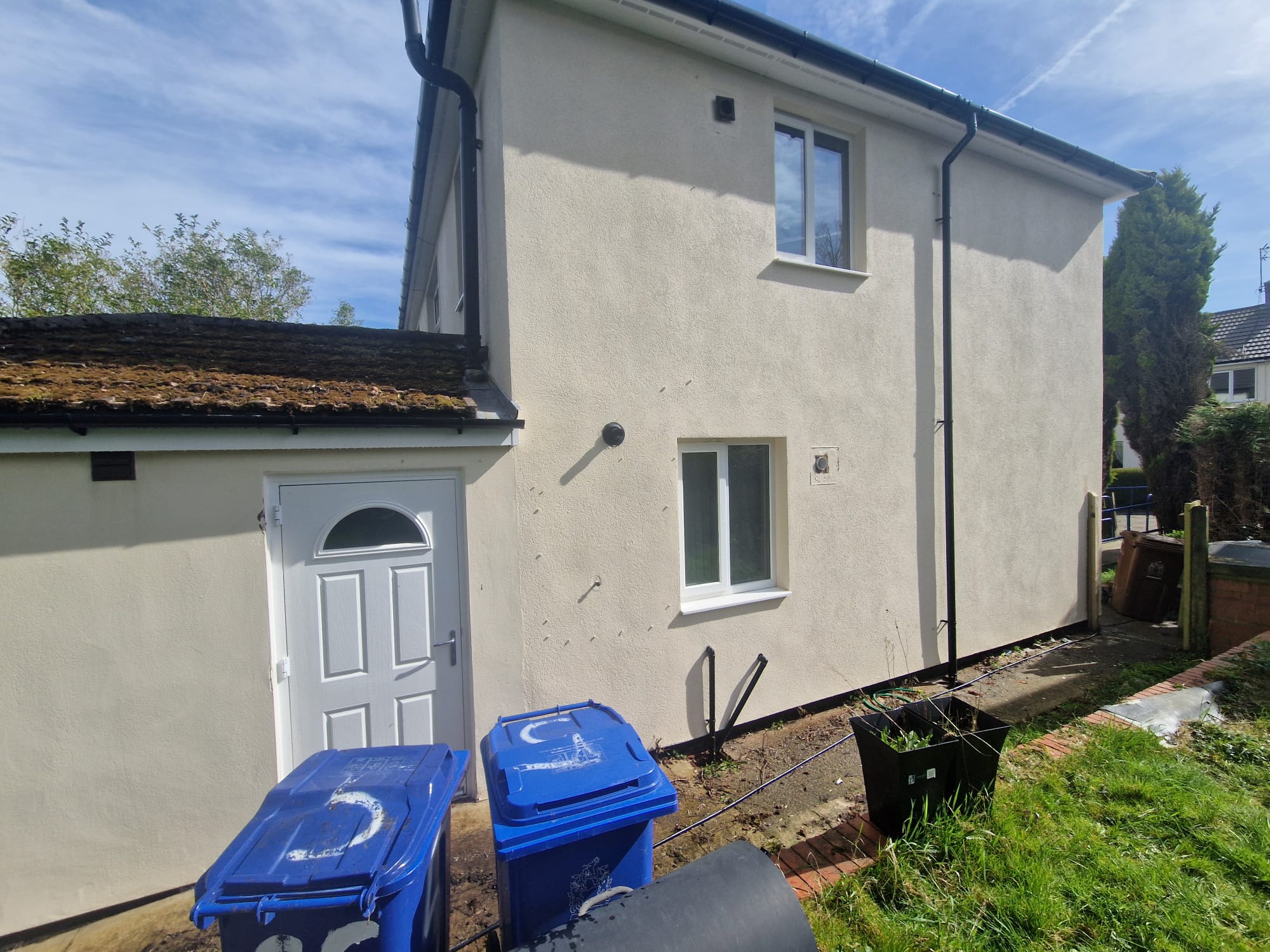 Rendered house after professional render cleaning by Total Gleam